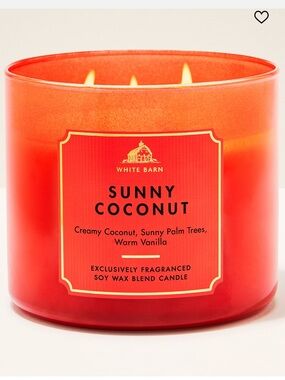 “SUNNY COCONUT”🌞🥥 by BBW / WB, 3-Wick Scented Candle, 14.5 oz / 411 g, NWT + BOX